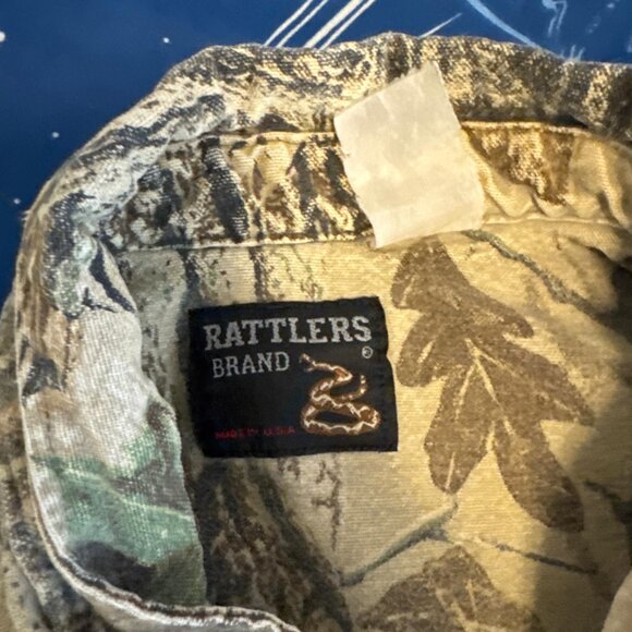 Vintage Rattlers Camouflage Hunting Shirt Men XL Made in USA - Picture 10 of 10